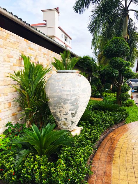 Tropical Resort Garden Renovation at the Thai Garden Resort, Pattaya - Thai Garden Design Resort Garden Landscape, Tropical Resort Landscape Design, Resort Landscape, Resort Garden, Thai Garden, Garden Renovation, Discovery Bay, Planting Plan, Gardens Design