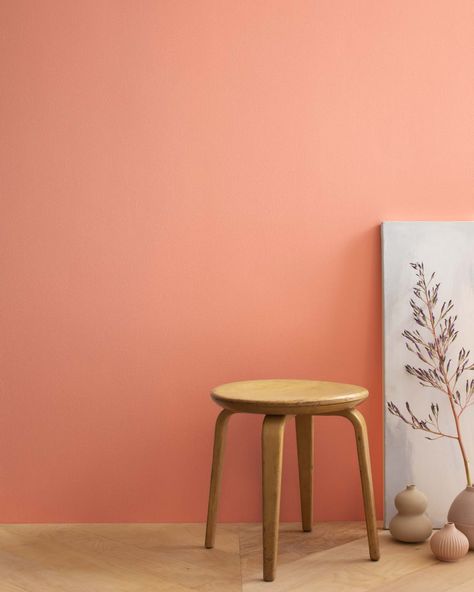 Coral Glow 026 | Benjamin Moore Hallway Colors, Terra Cotta Paint Color, Burnt Orange Paint, Paint Color Swatches, Orange Paint Colors, Terracotta Paint, House Paint Colors, Benjamin Moore Colors, Orange Paint