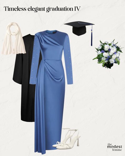 Muslim Graduation Outfit, Hijabi Graduation Outfits, Modest Graduation Outfit, Hijabi Graduation, Graduation Outfit Ideas Hijab, Modest Graduation Dress, Graduation Dress Designs, Graduation Ceremony Outfit, Graduation Outfits For Women