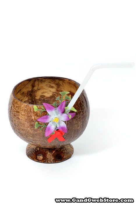 10OZ COCONUT CUP W/STRAW NATURAL - GandGwebStore.com Hawaiian Party Theme, Luau Party Supplies, Coconut Cups, Novelty Cups, Hawaiian Luau Party, Luau Theme, Drinking Party, Tropical Party, Hawaiian Luau