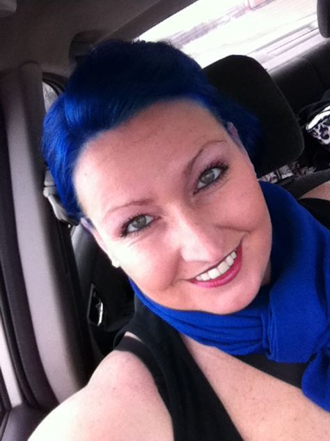 Blue hair, don't care...lol I finally tried Manic Panic Rockabilly Blue, love it! Manic Panic, Color Ideas, Blue Hair, Love It, Hair Color, Hair, Blue, Color, Hair Colour