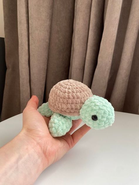 Cute crochet turtle, amigurumi turtle toy, handmade crochet turtle toy, small amigurumi turtle toy Crochet toys ideas #crochettoysideas #crochet #crochettoy #crochetpattern #crochetpatterns 2.152 Crochet Animals Small Easy, Cute Crochet Turtle, Cute Crochet Animals, Small Amigurumi, Turtle Amigurumi, ليلو وستيتش, Crochet Ball, Easy Crochet Animals, Confection Au Crochet