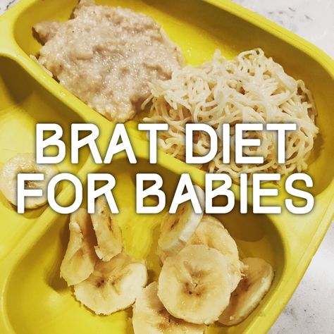 How to adapt the BRAT Diet for babies and toddlers Brats Diet For Adults, Brat Diet Meal Ideas, Brat Diet Meals, Bland Meals For Upset Stomach, Toddler Stomach Ache Remedies, Brat Diet Recipes, Bland Diet For Dogs With Upset Stomach, Upset Stomach Food, Brat Diet