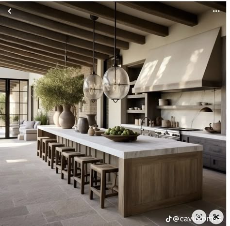 Fantasy Kitchen, Kitchen Decorations, Modern Kitchen Design Luxury 2020, Dream Kitchens Design, Rustic Modern Kitchen, Mediterranean Home, Luxury Kitchen Design, Modern Kitchen Design Luxury, Kitchen Inspiration Design