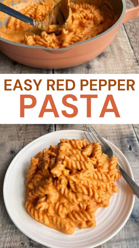 This yummy and super easy red pepper pasta sauce is going to be your new favourite fast pasta!  Made with roasted garlic, red peppers, cherry tomatoes, cashes and tofu, this is the ultimate dairy-free and meat-free pasta! Perfect for vegans and vegetarians (but I PROMISE you even meat-eaters will love it) Fast Pasta, Pepper Pasta Sauce, Red Pepper Pasta Sauce, Tofu Pasta, Make Garlic Bread, Roasted Red Pepper Pasta, Red Pepper Pasta, Spring Food, Pepper Pasta