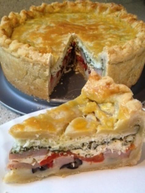 Italian Torta Torta Sandwich, Italian Pie, Italian Treats, Italian Sandwiches, Superbowl Recipes, Torta Recipe, Recipe Italian, High Calorie, Breakfast Wraps