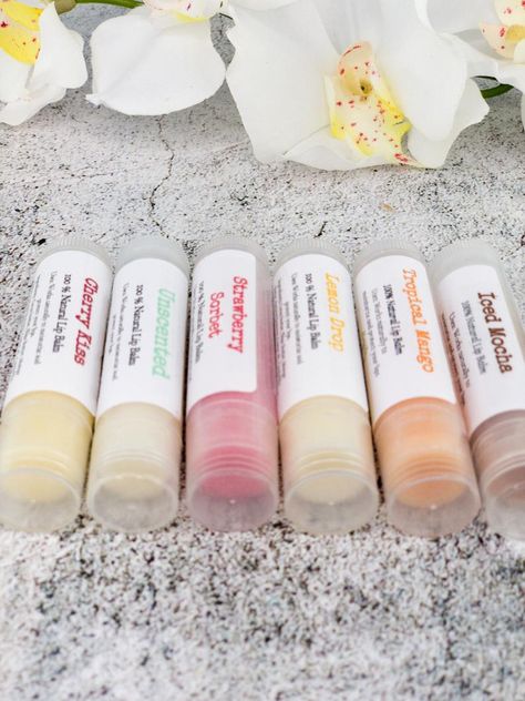 Lip Balm Small Business, Lip Balm Ideas, Eco Makeup, Wax Lips, South Lebanon, Work Makeup, Flavored Oils, Natural Lip Balm, Lip Butter