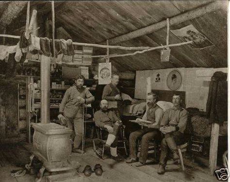 Bunkhouse  1890's. Cowboy Bunkhouse, Camp Interior, Logging Camp, Logging Industry, Rural America, American Frontier, Bunk House, Rural Life, Native American History