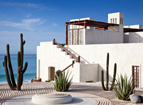 Compact Garden, Greek Villas, Mediterranean Architecture, Beach Cabin, San Jose Del Cabo, Mediterranean Homes, Hotel Design, Mediterranean Style, Beach Hotels