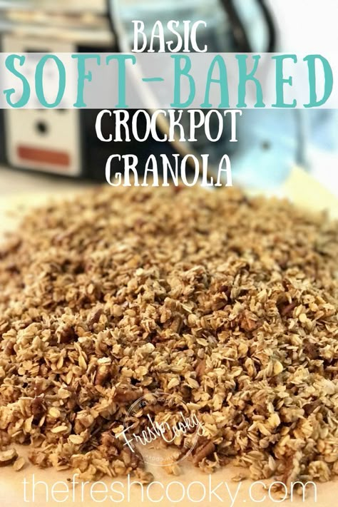 Chewy Granola Recipe, Granola Yogurt Parfait, Corn Sides, Crockpot Granola, Cheat Meal Recipes, Oatmeal Breakfast Recipes, Bake Granola Bars, Soft Granola, Pudding Oats