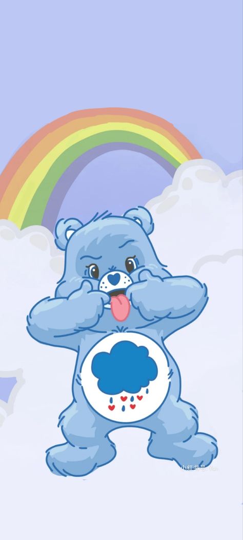 Grumpy Care Bear Wallpaper, Wallpaper Girl Iphone, Grumpy Care Bear, Care Bears Birthday Party, Iphone Cartoon, Teen Wallpaper, Care Bear Birthday, Grumpy Bear, Girl Iphone Wallpaper