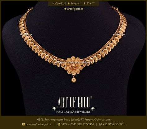 Light Weight #Gold Mangomala Lightweight Gold Necklace Indian, Lightweight Gold Necklace, Light Weight Gold Necklace, Gold Jewellry, Gold Necklace Indian, Baba Image, Gold Bridal Jewellery Sets, Necklace Indian, Bangles Design