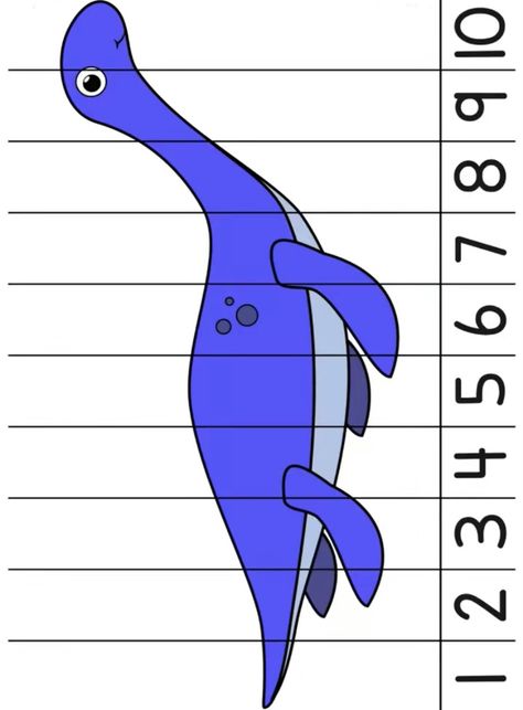 Number Ordering, Puzzle Printable, Dinosaur Printable, Circle Time Activities, Kids Worksheets Preschool, Dinosaur Activities, Dinosaur Crafts, Math Strategies, Counting Activities