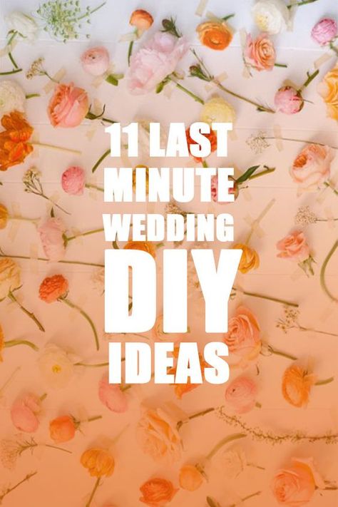 Getting married soon? Try these last minute DIY wedding ideas from wedding favors to your guestbook, get super easy ideas now!    #wedding #weddingideas #weddingplanning #wedding inspiration #DIY #DIYwedding #weddingfavors #weddingideas Wedding Diy Ideas, Last Minute Wedding Gifts, Wedding Emergency Kit, Diy Wedding Inspiration, Diy Wedding Ideas, Last Minute Wedding, Diy Bride, Arch Decoration Wedding, Eco Friendly Wedding