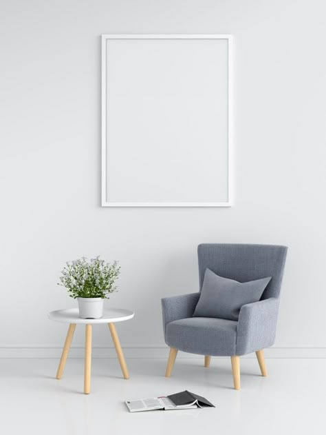 Blank Photo Frame, Frame Mockup Free, Ruangan Studio, Empty House, Chair And Table, Blank Photo, Office Photo, Photo Frame Design, Wood House