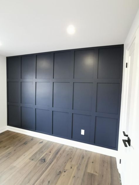 Solare Wood Accent Walls - SOLARE ACCENT WALLS Navy Accent Wall Dining Room, Dark Accent Wall Colors, Boys Bedroom Accent Wall, Navy Blue Accent Wall Bedroom, Trim Accent Wall Ideas, Wood Panel Accent Wall, Navy Kitchen Walls, Navy Accent Wall, Dark Accent Wall