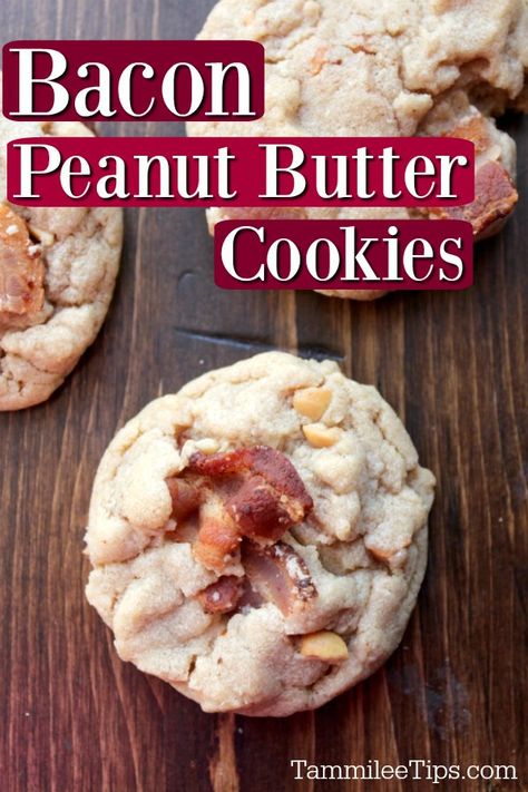 Peanut Butter Bacon, Bacon Cookies, Peanut Cookies, Classic Cookies Recipes, Easy Peanut Butter Cookies, Crazy Cookies, Baking Items, Butter Cookies Recipe, Doughnut Recipe