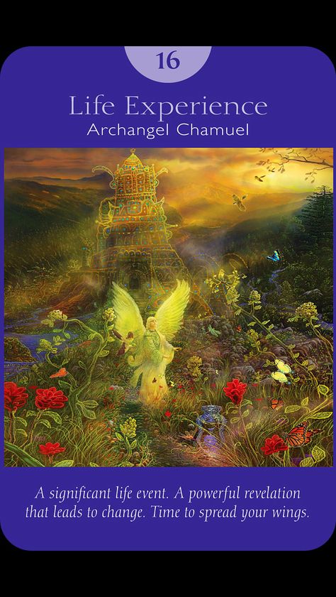 Life Experience, aka, the Tower from Angel Tarot cards by Doreen Virtue and… Archangel Chamuel, Radleigh Valentine, Free Tarot Cards, Angel Tarot Cards, Angel Tarot, Angel Oracle Cards, Angel Signs, Angel Cards Reading, Angel Prayers