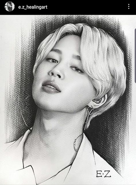 Jimin Sketch, Jimin Drawing, Pencil Sketch Portrait, Creative Area, Ghost Photography, Drawing Tutorial Face, Pencil Sketch Images, Bts Art