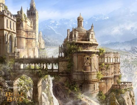 (Place) Crystal City Fantasy City, Fantasy Castle, Fantasy Setting, Fantasy Places, Art Et Illustration, A Castle, Throne Of Glass, Arte Fantasy, 판타지 아트