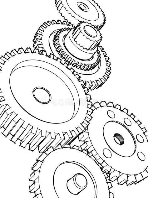 Engine Tattoo Mechanical, Motorbike Engine, Gear Drawing, Engine Tattoo, Steampunk Drawing, Gear Tattoo, Mechanic Tattoo, Skull Stencil, Clock Gears