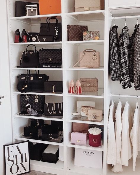 Dressing Design, Bag Closet, Dream Closet Design, Closet Decor, Closet Room, Bedroom Closet Design, Dream Closets, Glam Room, Small Closet