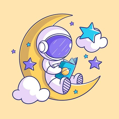 Kids Branding Design, Astronaut Drawing, Space Doodles, Astronaut Illustration, Astronaut Cartoon, Moon Cartoon, Kids Room Murals, Space Drawings, Iphone Wallpaper Hd Nature