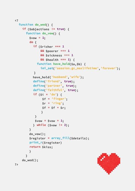 Geeky Wedding Vows | POPSUGAR Tech Programming Humor, Computer Science Programming, Nerd Wedding, Geeky Wedding, Nerdy Wedding, Geek Wedding, Programmer Humor, Programming Code, Computer Coding