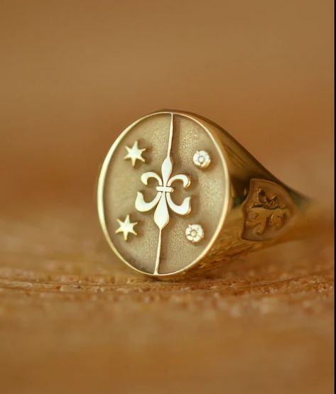 Signet Rings Women Vintage, Family Signet Ring, Wax Seal Ring, Family Crest Ring, Family Crest Rings, Sister Rings, Custom Signet Ring, Les Benjamins, Signet Rings Women