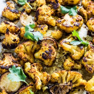 Roasted Cauliflower Indian, Curry Roasted Cauliflower, Curry Cauliflower, Cauliflower Side Dish, Keto Side Dish, Roasted Cauliflower Recipes, Cauliflower Dishes, Keto Side, Easy Curry