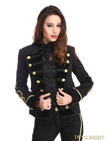 Steampunk Coat, Black Trousers Casual, Steampunk Jacket, Gothic Coat, Military Shorts, Gothic Jackets, Denim Coat Women, Festival Jacket, Military Coat