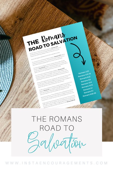 The Romans Road to Salvation Roman's Road To Salvation, Roman’s Road To Salvation, Romans Road To Salvation, Roman Road To Salvation, Romans Road, Church Brochures, Book Of Romans, Church Outreach, The Book Of Romans