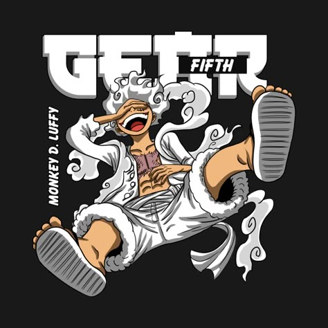 One Piece Gear 5, Luffy Gear 4, One Piece Monkey D Luffy, Luffy Gear 5, Shirt Logo Design, Tshirt Printing Design, Gear 5, Anime Tshirt, One Peice Anime