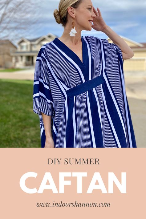 Kaftan Pattern Sewing, Kaftan Pattern Diy, Diy Caftan, Caftan Dress Pattern, Summer Caftan, Summer Dresses Diy, Kaftan Pattern, Kaftan Designs, Easy To Sew