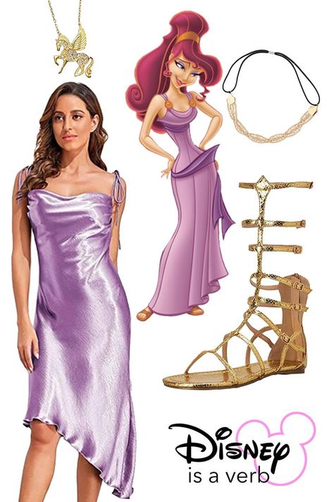 Meg Costume Hercules, Female Disney Characters, Hercules Disneybound, Meg Costume, Meg From Hercules, Ariel Halloween, Ariel Halloween Costume, Disney Princess Dress Up, Disney Characters Costumes