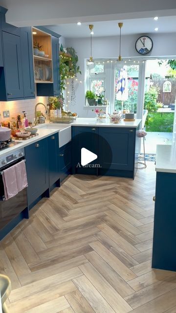 Amy Davies (Pereira) Content Creator on Instagram: "I waited of this kitchen for so long… 🥹💙🫶🏼 Just cooked a yummy roast dinner in it. 😋 Dream big people. 💞🫶🏼

Kitchen is the Chelford in Marine Blue by @howdensjoinery any other questions just ask. 

#littlecottagefarmhouse #smallhouse #victorianterrace #mylittlehouse #kitchenrenovation #bluekitchen #shakerkitchen" Marine Blue Kitchen, Big People, Roast Dinner, Victorian Terrace, Shaker Kitchen, Blue Kitchen, Little Cottage, Blue Kitchens, Just Cooking