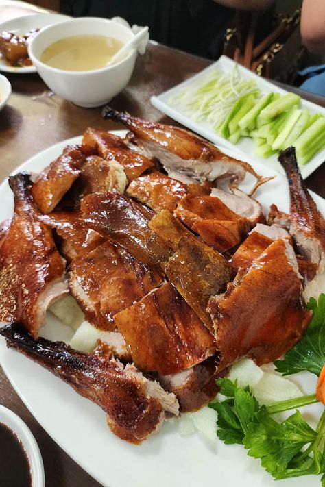 Chinese Bbq Duck, Bbq Noodles, House Duck, Peking Roasted Duck, Chinese Duck, Roasted Duck Recipes, Roasted Duck, Noodle House, Peking Duck