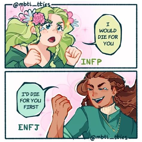 INFP, ENFJ, XNTP, XNTJ - As always, the analysts are such a mood lmao. I'm not complaining tho  -  Credit: @mbti_tties Info And Enfp Relationship, Info X Entp, Mbti Music, Entj X Infp, Enfp Isfj, Intp Relationships, Mbti Ships, Infp Relationships, Friends Date