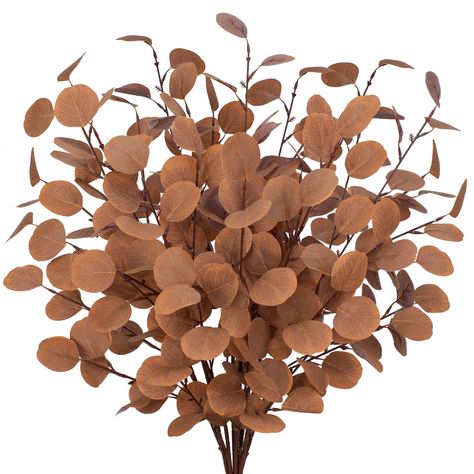 PRICES MAY VARY. Lifelike Autumn Beauty: Elevate your home decor with our stunning artificial eucalyptus leaves stems. Crafted from premium silk with flexible plastic stems, these 17-inch leaves add a touch of nature's splendor to any space. Totaling 35 inches in height, they create an enchanting atmosphere. Versatile Arrangements: Our faux eucalyptus branches, featuring 5 lifelike stems each, offer endless creativity. Shape, cut, or bend them to fit medium and tall vases, making them perfect fo Fireplace Farmhouse, Plant Eucalyptus, Fall Decor Kitchen, Elegant Table Centerpieces, Farmhouse Party, Boho Fall Decor, Fall Fireplace Decor, Table Bathroom, Fall Fireplace