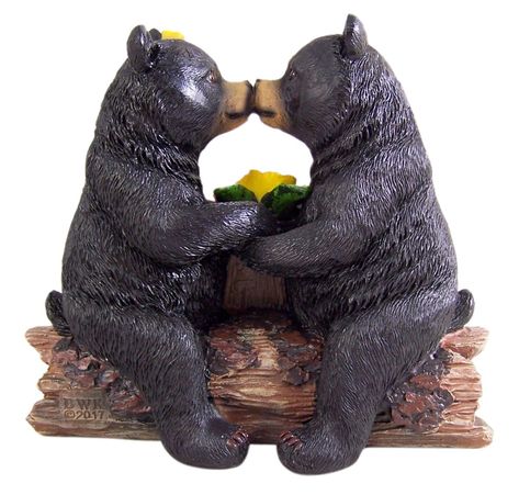 Black Bear Decor Kissing Bear Couple Decorative Figurine 6.5 -- You can find out more details at the link of the image. (Note:Amazon affiliate link) Black Bear Decor, Bear Christmas Tree, Bear Couple, Wood Yard Art, Black Forest Decor, Willow Tree Figurines, House Remodeling, Rock Gifts, Couple Kissing