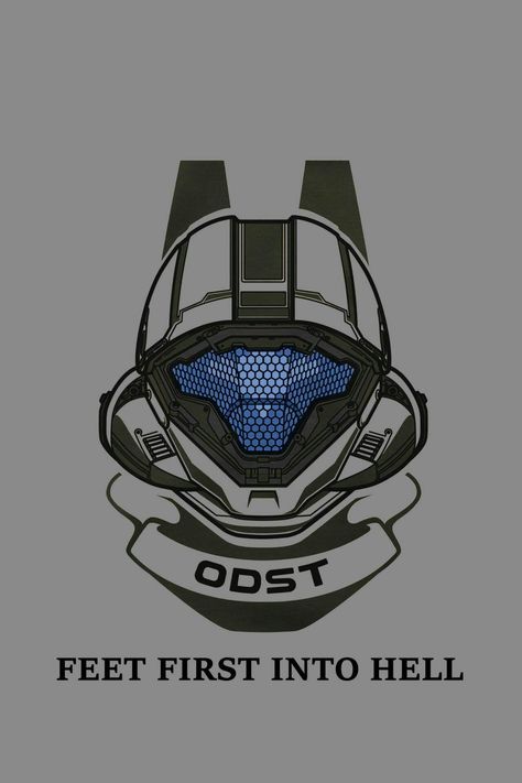 I like this logo because it looks futuristic and simple. Halo Spartan Tattoo, Halo Odst Tattoo, Master Chief Tattoo, Halo Tattoo Ideas, Halo Tattoos, Cosplay Halo, Halo Quotes, Halo Logo, Halo Poster