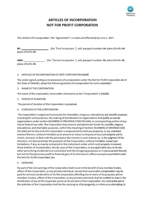 Articles Of Incorporation For Not For Profit - Articles of Incorporation for Not for Profit Organizations Articles Of Incorporation, 501c3 Non Profit Organizations, Non Profit Business Plan, Nonprofit Startup, Sponsorship Proposal, Implementation Plan, Business Hacks, Breaking Bread, 2024 Goals