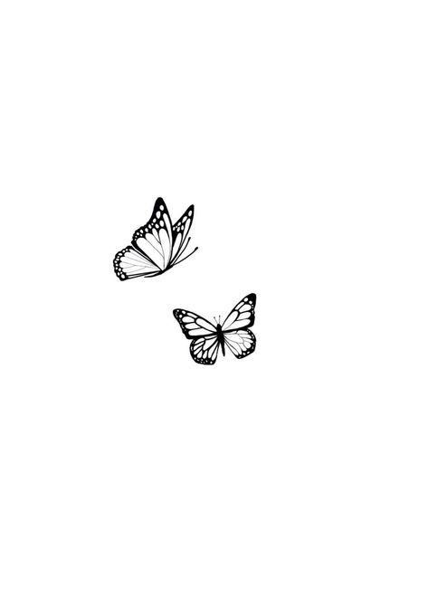 Two Butterflies Tattoo Stencil, Simple Butterfly Tattoo Wrist, Tiny Butterfly Tattoos For Women, 2 Butterfly Tattoo Stencil, Two Butterflies Tattoo Design, Butterflies Flying Tattoo, Two Butterfly Tattoo, 2 Butterflies Tattoo, Butterfly Tattoo Print