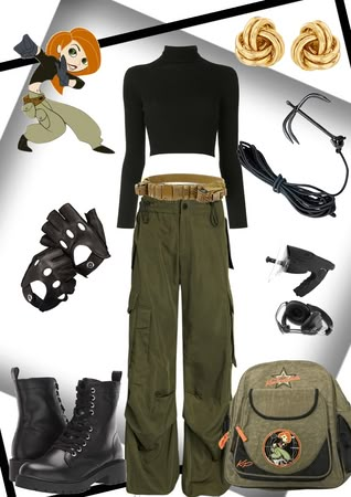 Kim Kolwiek Costume, Kim Possible Birthday Party Ideas, Kim Impossible Halloween, Fantasia Kim Possible, Easy Cool Halloween Costumes, Kim Possible Outfits Style, Diy Kim Possible Costume, Iconic Characters Costumes, 2000s Costume Ideas