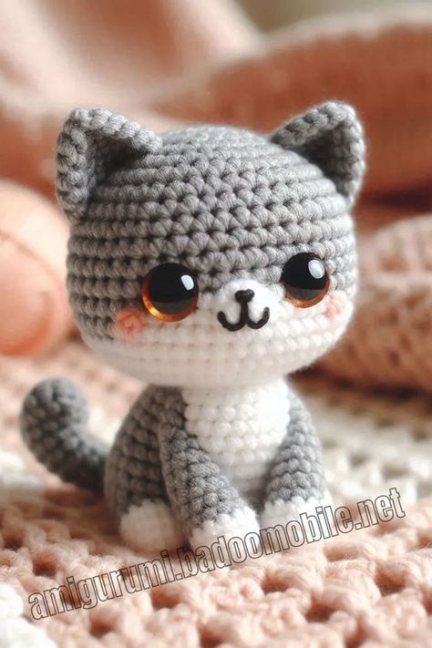 Amigurumi Plush Cat Free Pattern-3 – Free Amigurumi Crochet Free Patterns Crochet, Quick Crochet Projects, Plush Crochet, Crochet Toys Free, Amigurumi Plush, Crochet Patterns Free Beginner, Crochet Cat Pattern, Crochet Panda, Dog Doll