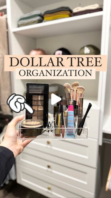 Emma Villaneda on Instagram: "Dollar Tree ✨ORGANIZATION✨ ideas to use in your home!

👉🏻 Which product was your favorite?!

📸👇🏻 SHOPPING list:
🛒 Dollar Tree Woven Basket 
🛒 Dollar Tree Vanity Organizer
🛒 Dollar Tree Clear Rotating Organizer
🛒 Dollar Tree 5 gal Storage Tote

#diy #organization #organizationideas #dollartree #hack #homehacks #home #homedesign #diyproject #tutorial #hacks #lifestyle #decorhacks #homedecor #decor #gym #closet #homedesign #storage #ideas" Dollar Tree Hair Tool Organizer, Top Of Dresser Organization Ideas, Dollar Tree Home Organization Ideas, Diy Organization Ideas For The Home, Diy Vanity Organization Ideas, Dollar Tree Diy Bathroom Organization, Diy Dollar Tree Hacks, Make Up Organiser Ideas, Dollar Tree Closet Organization Ideas