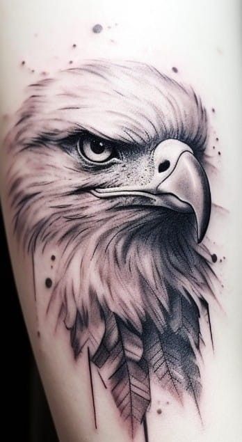 Eagle Tattoo Design For Women, Viking Eagle Tattoo, Eagle Sleeve Tattoos For Women, Bald Eagle Tattoo For Women, Feminine Eagle Tattoo For Women, Eagle Face Tattoo, Eagle Skull Tattoo, Candy Skull Tattoo For Men, Skull Tattoo For Men