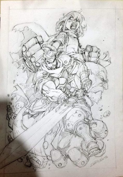 Joe Madureira Anatomy, Supervillain Art, Joe Madureira Art, Comic Pencils, Battle Chasers, Sketch Comic, Art Print Ideas, Joe Madureira, Cool Tattoo Drawings