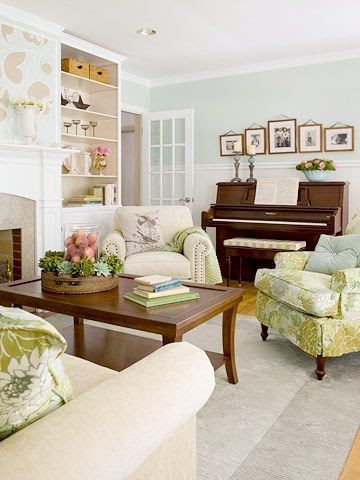 Piano Room Decor, Small Room Layouts, Piano Living Rooms, Piano Decor, Furnitur Ruang Keluarga, Living Room Furniture Layout, Living Room Furniture Arrangement, Living Room Arrangements, Upright Piano