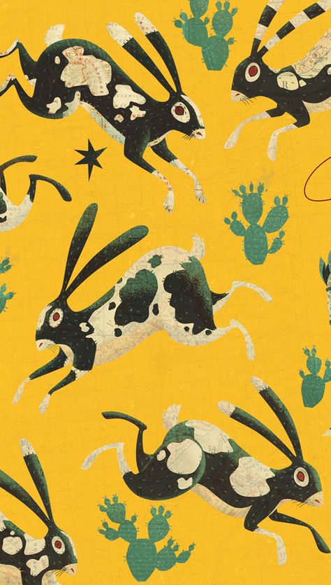 Banner illustration for Adobe tutorial on 'crash recovery' in Illustrator CC Steve Simpson, Giant Rabbit, Banner Illustration, Rabbit Art, Bunny Art, Year Of The Rabbit, Pattern Illustration, Animal Pattern, Textile Patterns